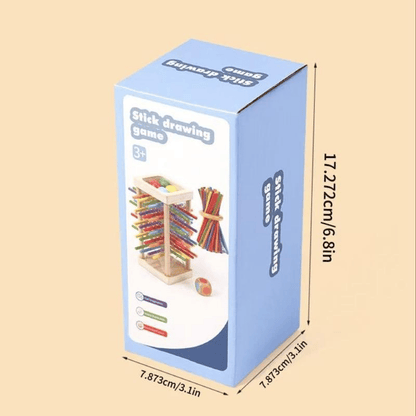 🔥Wooden Stick Game, Colorful Educational Toy for Cognitive Development & Focus Training, Includes Mixed Colors Sticks and Dual-level Puzzle