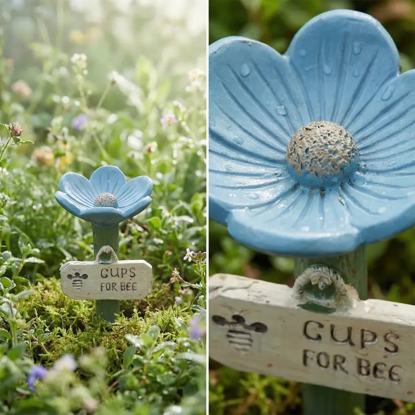 🌸Flower-Shaped Resin Bee Watering Station🐝5 Set Save 60%OFF