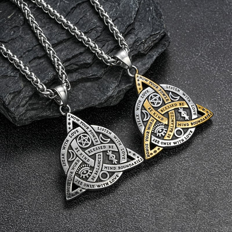 Triple Goddess Triquetra Necklace