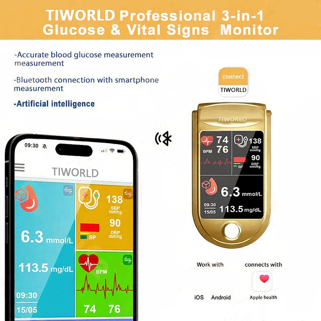 Tiworld™ Develops Newly Launched Non-Invasive Smart Glucose Meter 💝made in the USA💝🔥Limited stock available!🔥