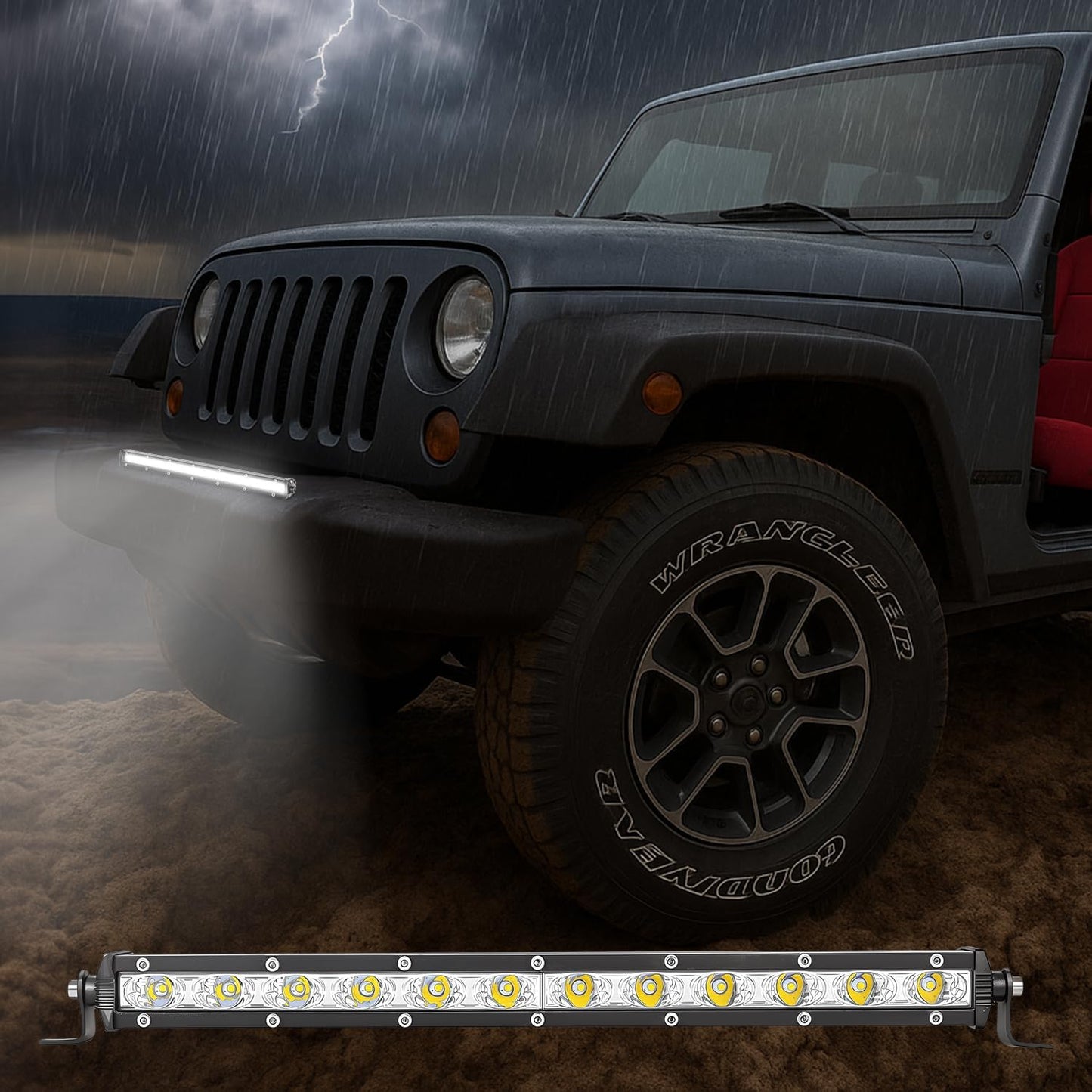 12′′ Single Row Ultra-Slim Off-Road LED Light Bar