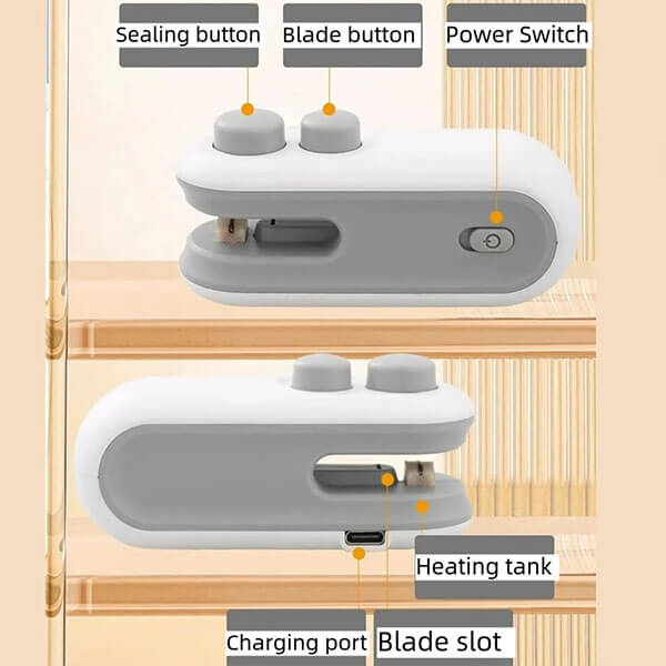 Mini 2-in-1 Sealer and Cutter with USB-C Charging