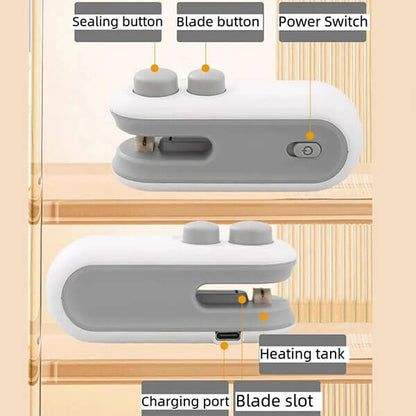 Mini 2-in-1 Sealer and Cutter with USB-C Charging