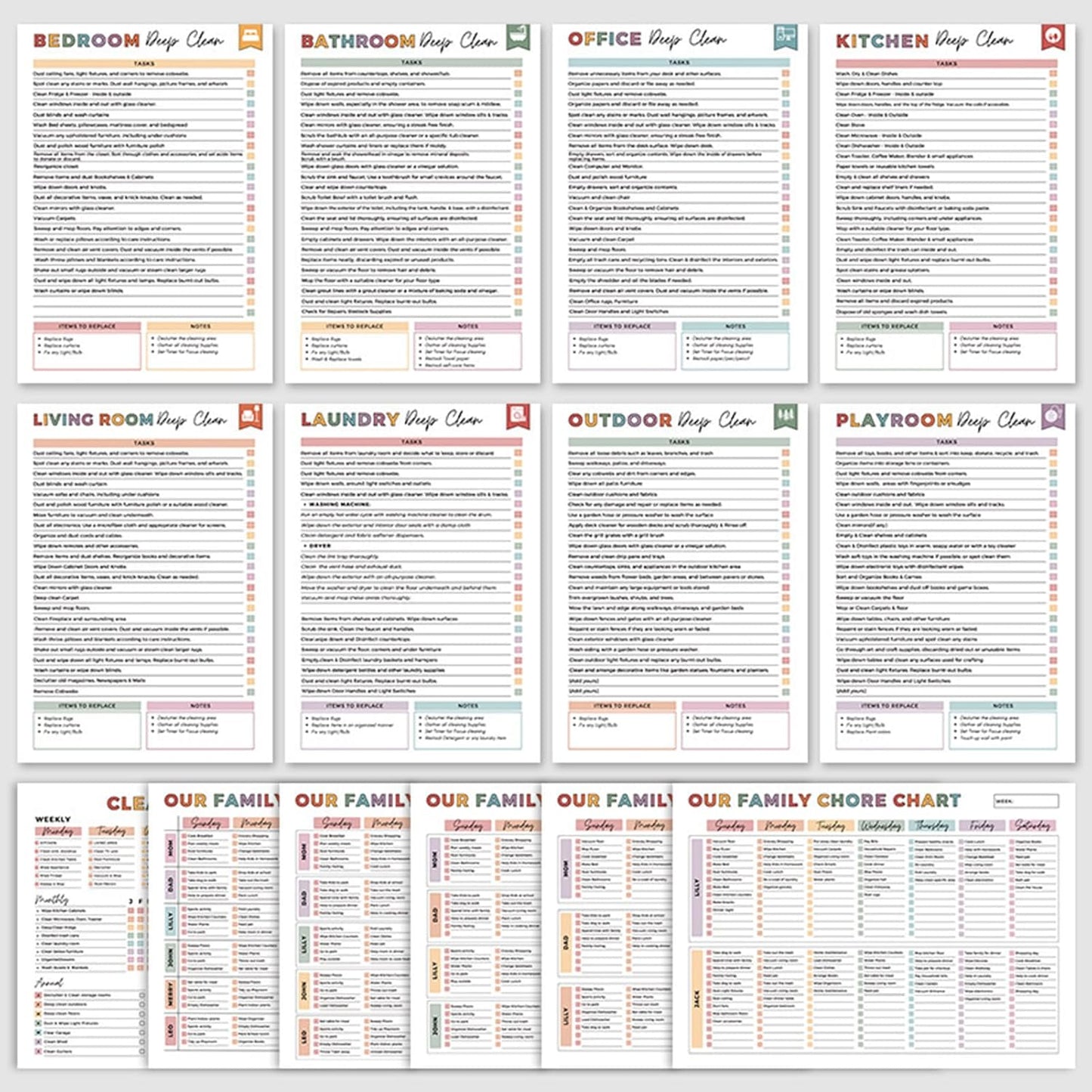 🔥🔥ADHD Cleaning & Organizing Toolkit - Chore Planner✔