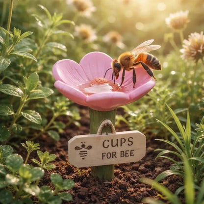 🌸Flower-Shaped Resin Bee Watering Station🐝5 Set Save 60%OFF