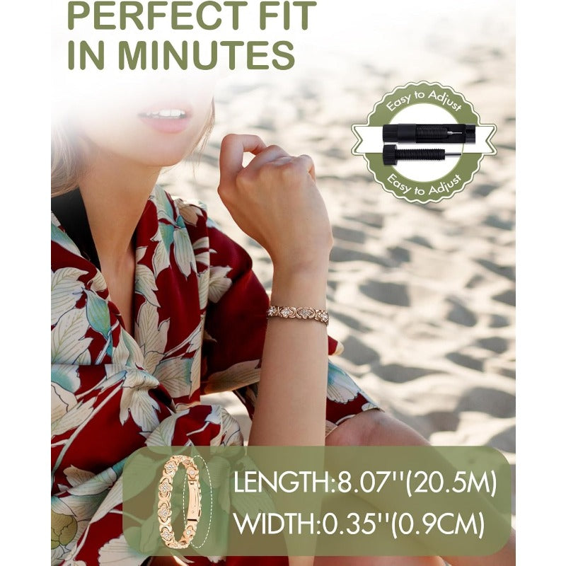 Magnetic Bracelet with Adjuster