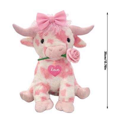 🏆NEW YEAR SALE 49% OFF🐮Adorable Pink Highland Cow Plush