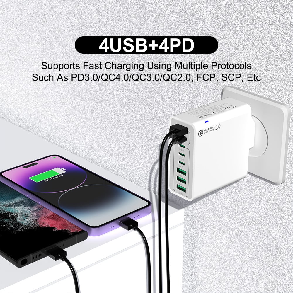 🎁8 in 1 Waterproof Ports USB Fast Charger