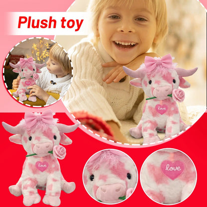 🏆NEW YEAR SALE 49% OFF🐮Adorable Pink Highland Cow Plush