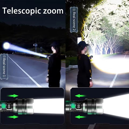Rechargeable Flashlight with Telescoping Zoom
