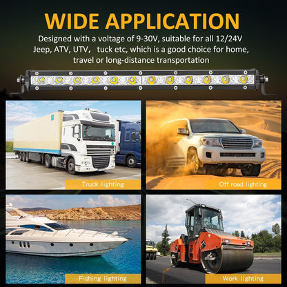 12′′ Single Row Ultra-Slim Off-Road LED Light Bar