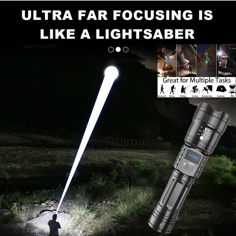 Rechargeable Flashlight with Telescoping Zoom
