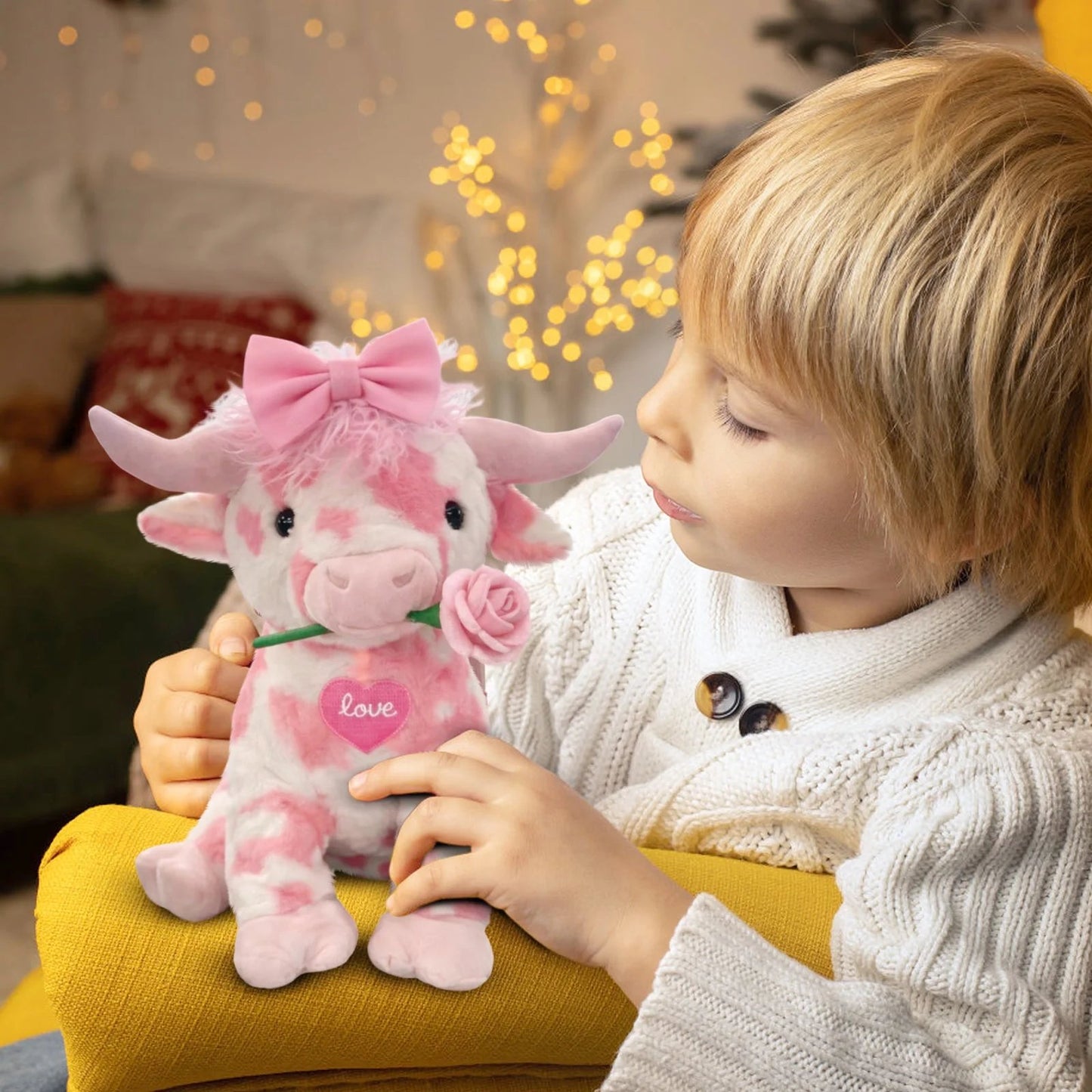 🏆NEW YEAR SALE 49% OFF🐮Adorable Pink Highland Cow Plush