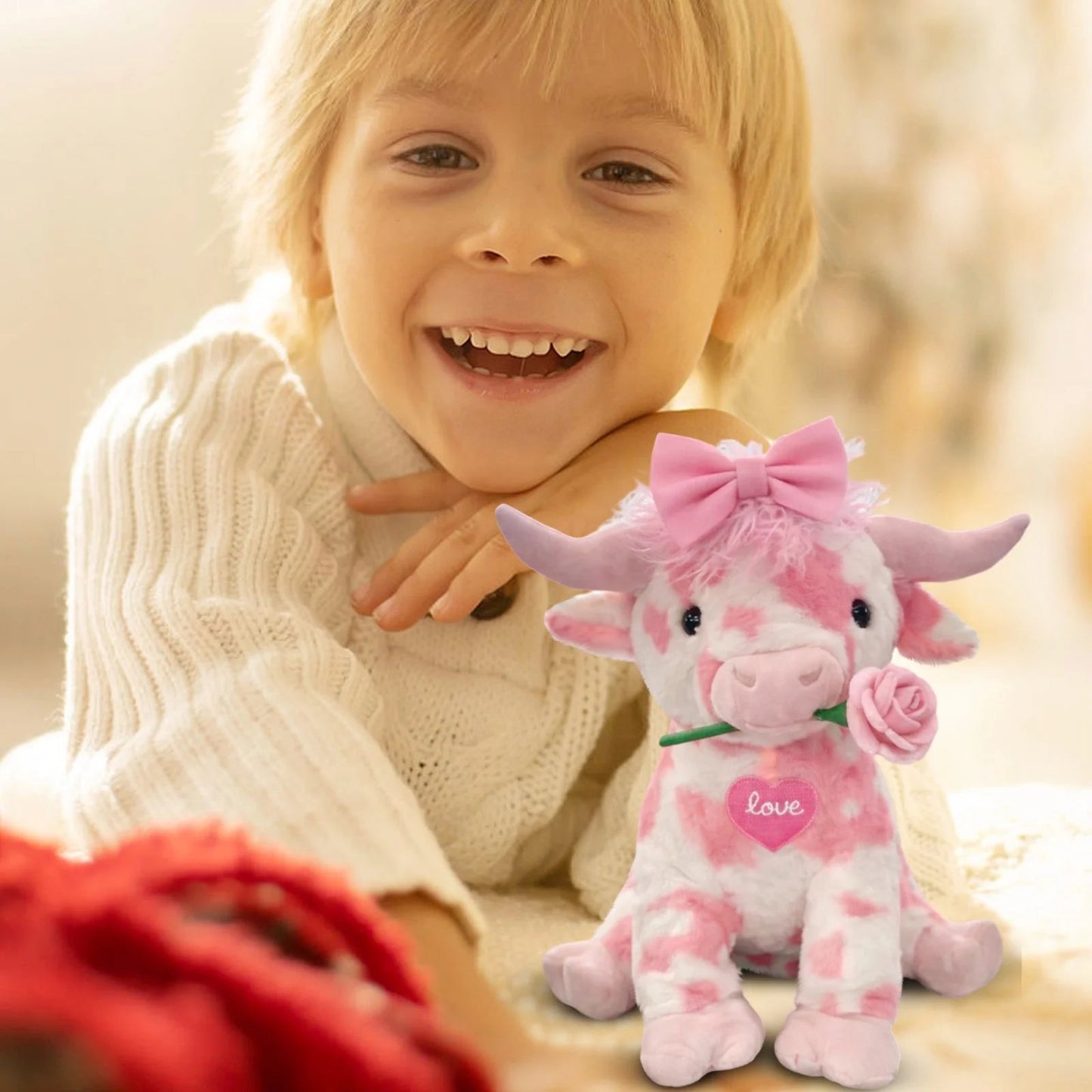 🏆NEW YEAR SALE 49% OFF🐮Adorable Pink Highland Cow Plush