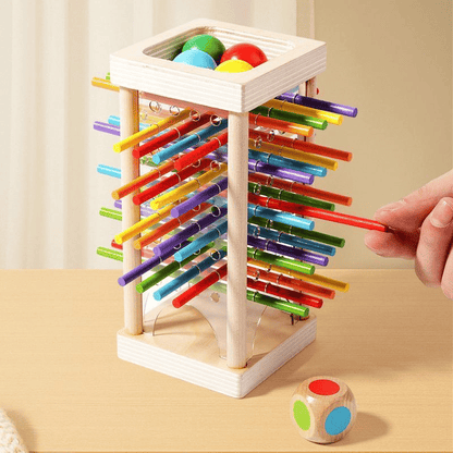 🔥Wooden Stick Game, Colorful Educational Toy for Cognitive Development & Focus Training, Includes Mixed Colors Sticks and Dual-level Puzzle